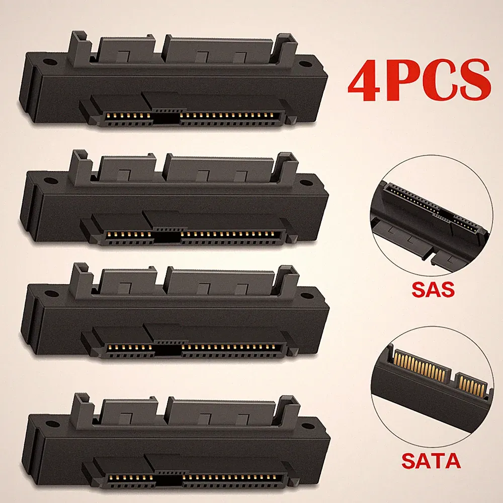 4x SAS to SATA 22-pin Male Converter SFF-8482 Female HDD Hard Drive Raid Adapter