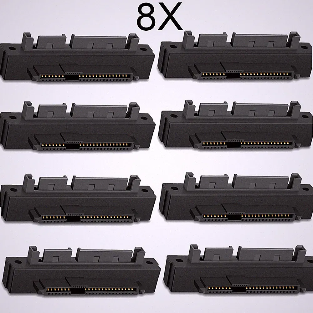 8x SAS to SATA 22-pin Male Converter SFF-8482 Female HDD Hard Drive Raid Adapter