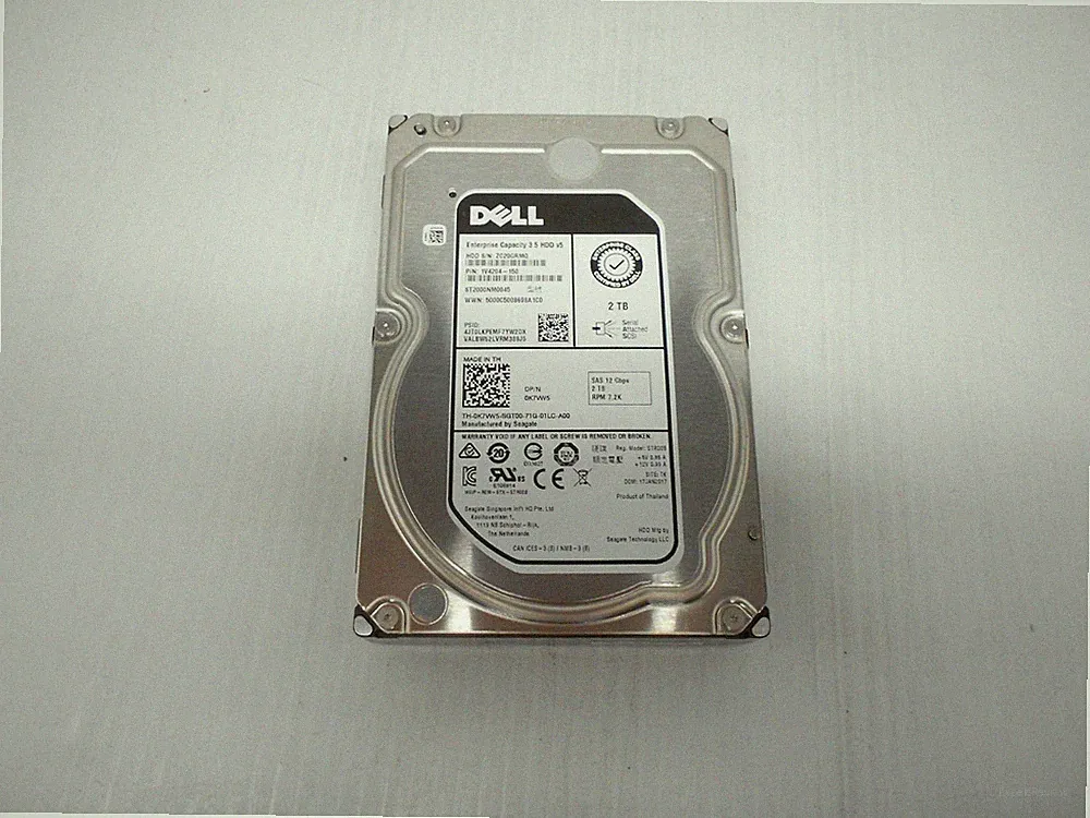 Delll 2TB SAS 3.5'' Hard drive K7VW5 12gbps 1V4204-150 server ST2000NM0045