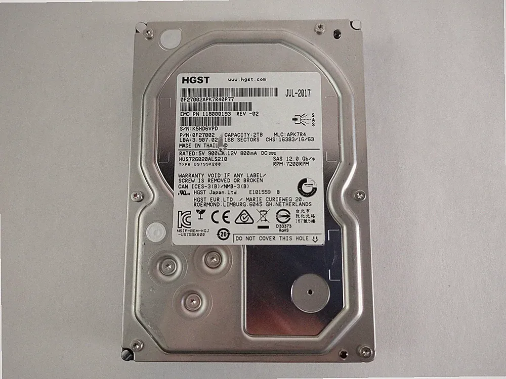 HGST Ultrastar HUS726020ALS210 2 TB SAS 3 3.5 in Enterprise Hard Drive