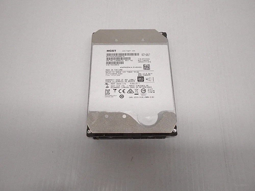 Hitachi 8TB SAS Hard Drive 12Gbps 3.5" Server HDD HUH721008AL4205 JBOD Dell HP