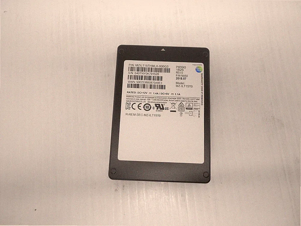 Samsung 15.36TB SSD SAS 2.5" 12G Server Hard Drive MZ-ILT15T0 Dell HP 15TB 512