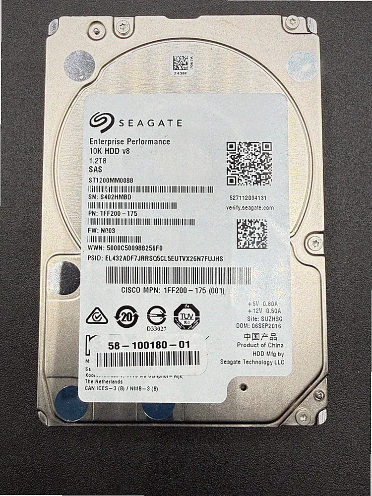 Seagate 1.2TB 10K 12gbps SAS Server Hard Drive 2.5" ST1200MM0088- 100% Health