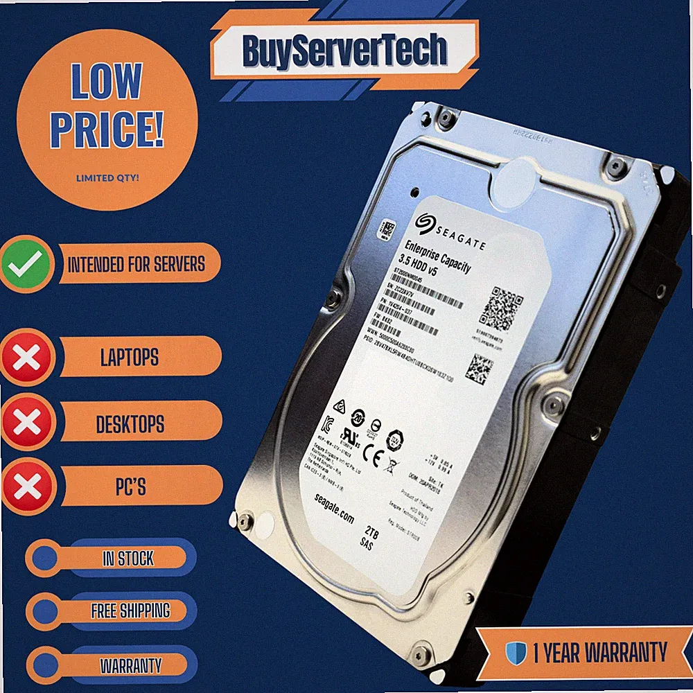Seagate ST2000NM0045 2TB 7.2K SAS 12Gb/s 3.5" HDD | Enterprise V.5 | 1 Year Warr