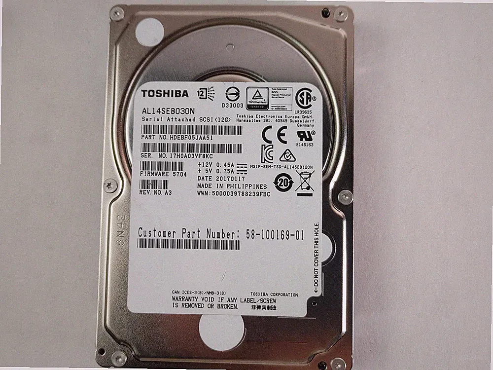 Toshiba Cisco AL14SEB030N 300 GB SAS 3 2.5 in Enterprise Hard Drive